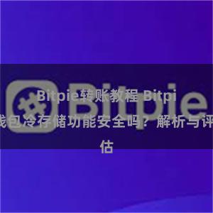 Bitpie转账教程 Bitpie钱包冷存储功能安全吗？解析与评估