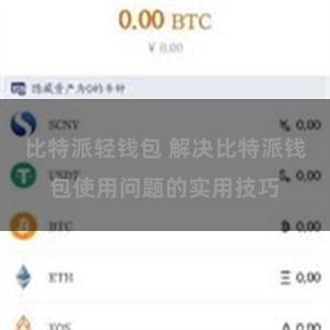 比特派轻钱包 解决比特派钱包使用问题的实用技巧