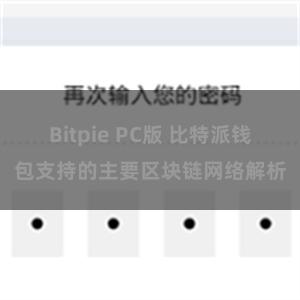 Bitpie PC版 比特派钱包支持的主要区块链网络解析