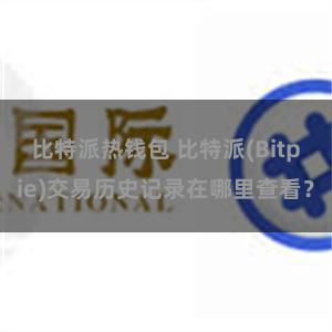 比特派热钱包 比特派(Bitpie)交易历史记录在哪里查看？