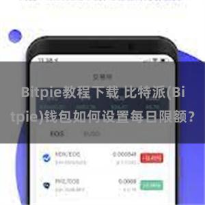 Bitpie教程下载 比特派(Bitpie)钱包如何设置每日限额？