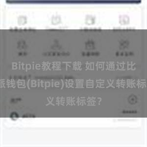 Bitpie教程下载 如何通过比特派钱包(Bitpie)设置自定义转账标签？