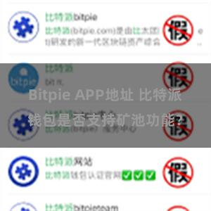 Bitpie APP地址 比特派钱包是否支持矿池功能？