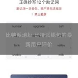 比特派地址 比特派钱包的最新用户评价